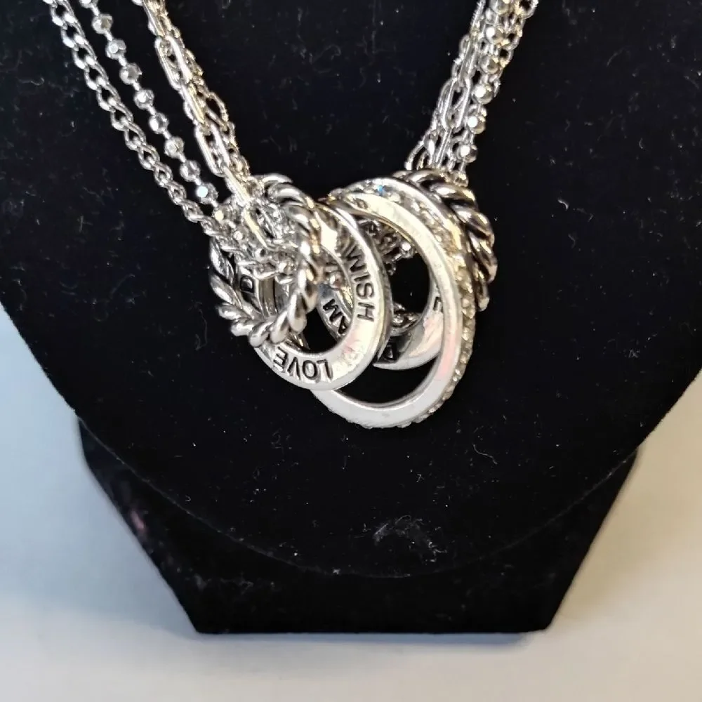 Cookie Lee Elegant Silver Multi-Strand Necklace